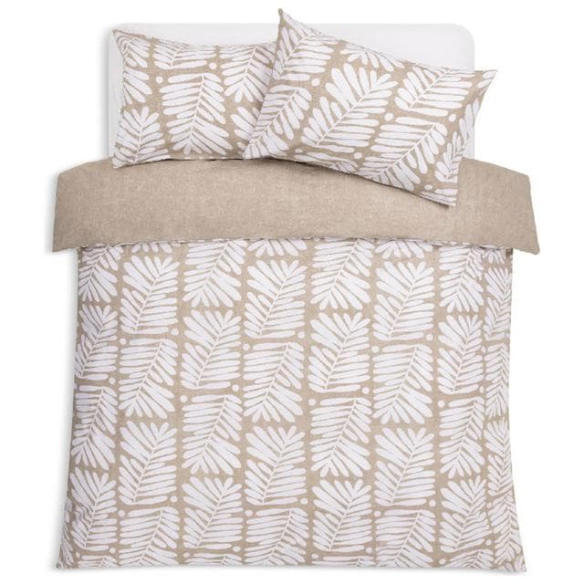 Habitat Cotton Paper Cut Leaf Bedding Set - Brown - gallery image 2