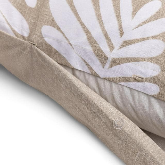 Habitat Cotton Paper Cut Leaf Bedding Set - Brown - gallery image 3