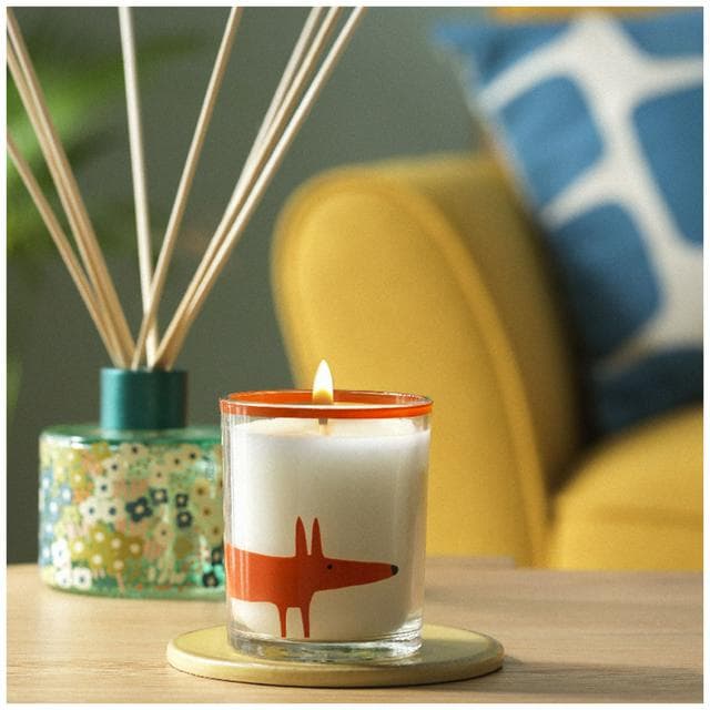 Habitat x Scion Family Mr Fox Candle Glass Blue - gallery image 4