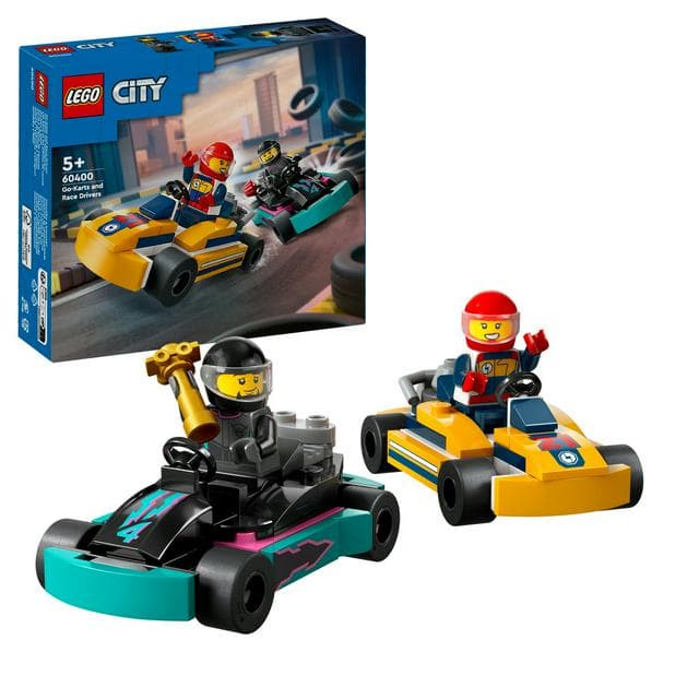 LEGO City Go-Karts & Race Drivers Toy Set 60400 - gallery image 1