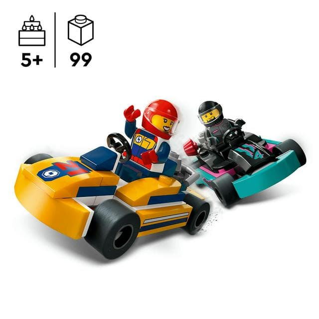 LEGO City Go-Karts & Race Drivers Toy Set 60400 - gallery image 2