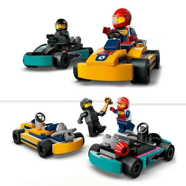 LEGO City Go-Karts & Race Drivers Toy Set 60400 - gallery image 3