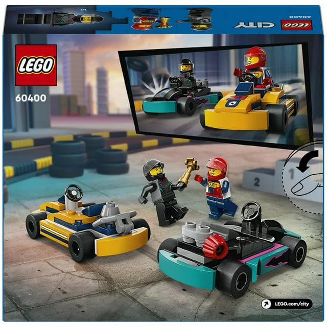 LEGO City Go-Karts & Race Drivers Toy Set 60400 - gallery image 5