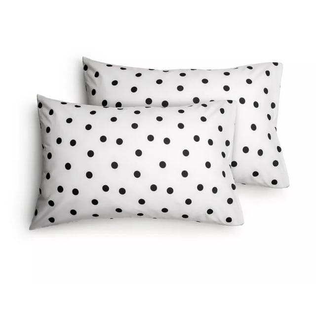 Habitat Spot Standard Pillowcase Pair - White & Black - gallery image 2