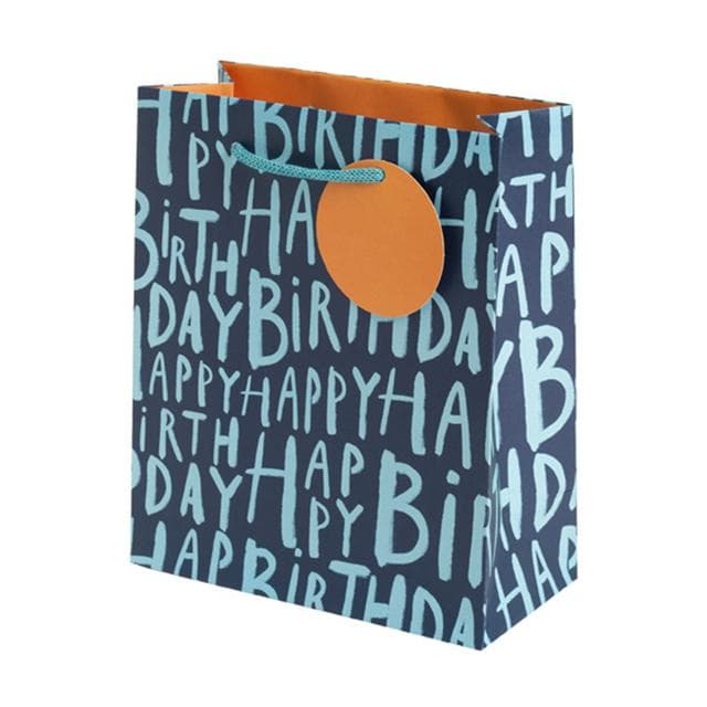 Sainsbury's Happy Birthday Text Medium Present Gift Bag Birthday Celebration - gallery image 1