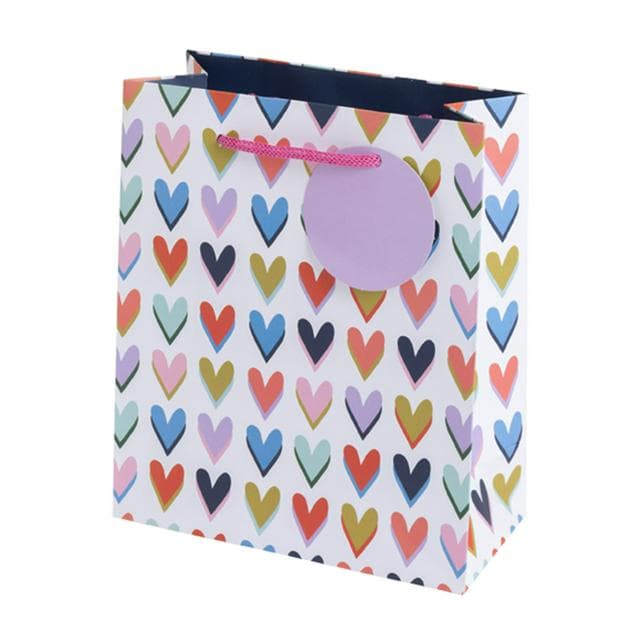 Sainsbury's Brights Hearts Medium Present Gift Bag Birthday Celebration - gallery image 1