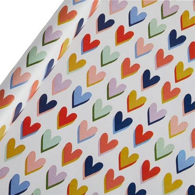 Sainsbury's Brights Hearts Birthday Gift Wrap Wrapping Paper - 3m - gallery image 1