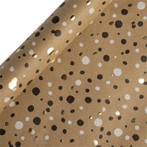 Sainsbury's Kraft Spot Birthday Gift Wrap Wrapping Paper - 3m