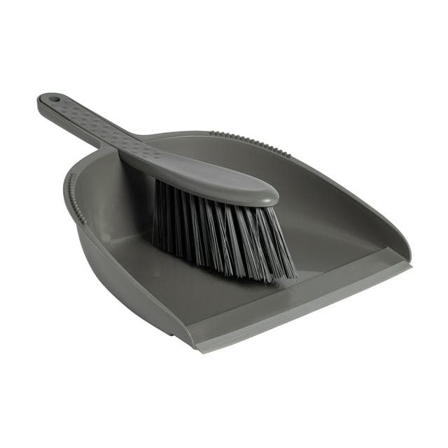 Sainsbury's Home Recycled Dustpan & Brush Set - Grey - gallery image 1