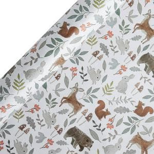 Sainsbury's Woodland Animals Birthday Gift Wrap Wrapping Paper - 3m