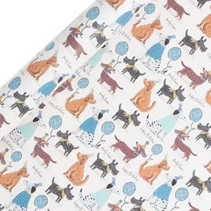 Sainsbury's Dogs Animal Happy Birthday Gift Wrap Wrapping Paper - 3m