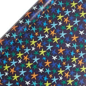 Sainsbury's Multicoloured Stars Birthday Gift Wrap Wrapping Paper - 3m