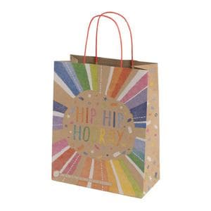 Sainsbury's Eco Nature Hip Hip Hooray Medium Present Gift Bag Birthday Celebration