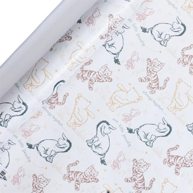 Sainsbury's Winnie The Pooh Baby Birthday Gift Wrap Wrapping Paper - 3m - gallery image 1