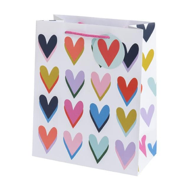 Sainsbury's Home Brights Heart Large Present Gift Bag - gallery image 1