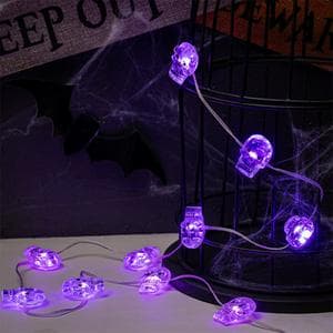 Sainsbury's Home Purple Skull String Lights