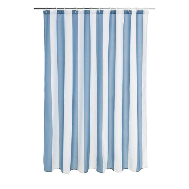 Sainsbury's Home Coastal Vertical Blue Stripe Shower Curtain - gallery image 1
