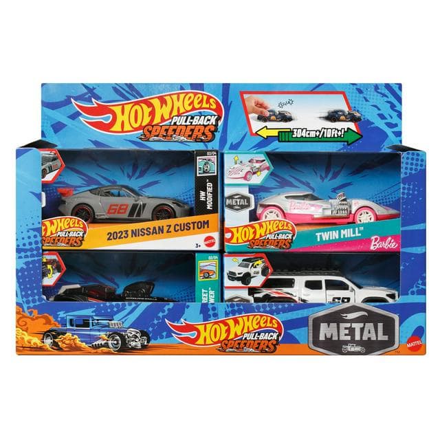 Hot Wheels Pull-back Speeders Assortment (8pc Cdu) - gallery image 1