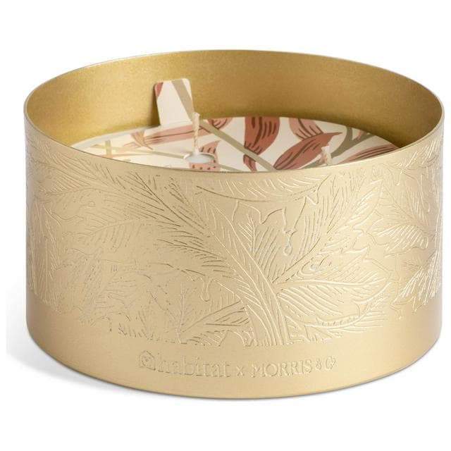 Habitat x Morris & Co. Brass Multiwick Candle - Oak & Fallen Acorn - gallery image 1