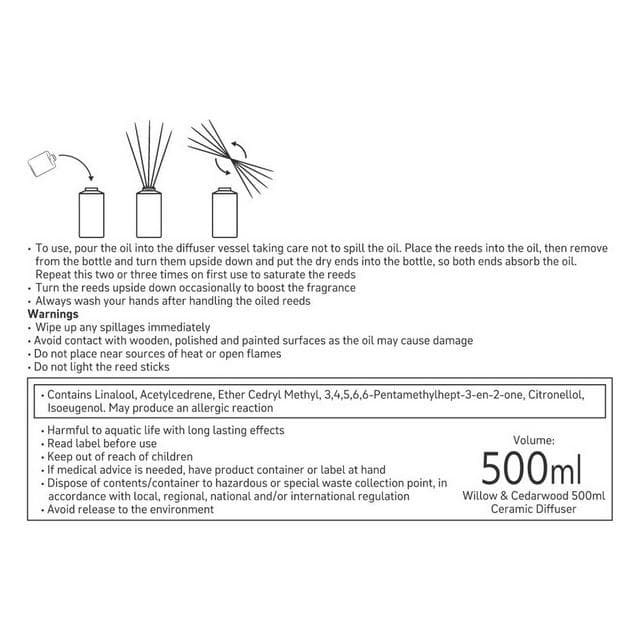 Habitat x Morris & Co. Willow & Cedarwood 500ml Diffuser - gallery image 4