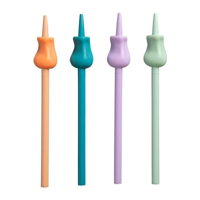 Sainsbury's Home Sound Waves Pens with Grips Pack of 4 - gallery image 1