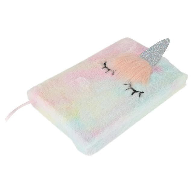 Sainsbury's Home Unicorn Furry A5 160 Page Ruled Notebook - gallery image 4