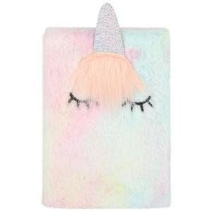 Sainsbury's Home Unicorn Furry A5 160 Page Ruled Notebook