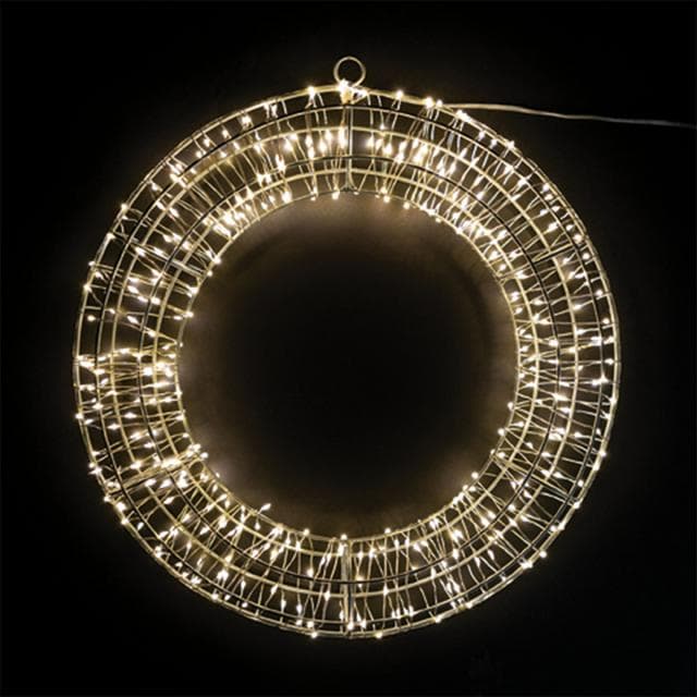 Habitat Warm White LED Christmas Wreath of Lights - gallery image 1