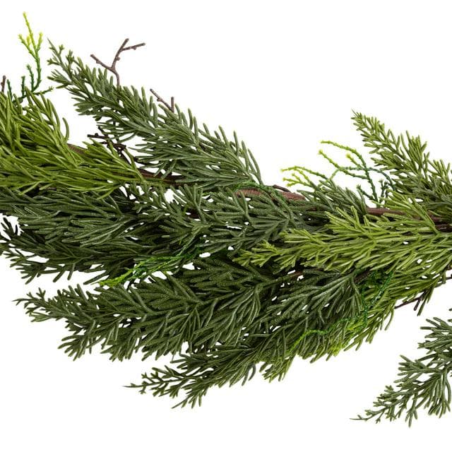 Habitat Luxe Green Cedar Foliage Christmas Garland - gallery image 3