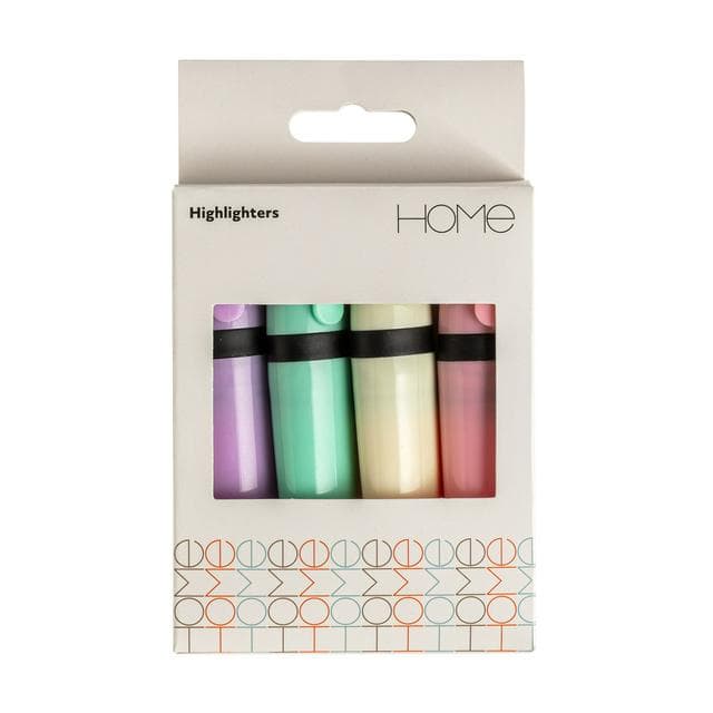 Sainsbury's Home Tank Pastel Highlighters - Pack of 4 - gallery image 1