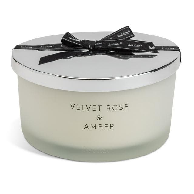 Habitat Luxe Velvet Rose & Amber XL Candle with Lid - gallery image 1