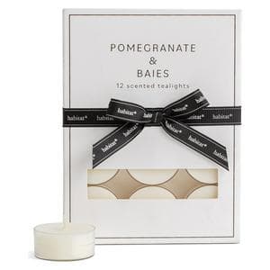 Habitat Luxe Pack of 12 Pomegranate & Baies Clear Cup Tealights