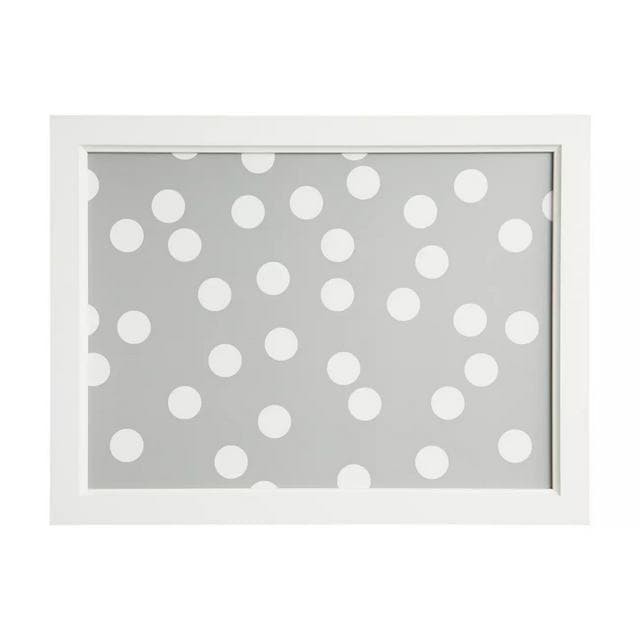 Habitat Grey Spot Lap Tray With Fabric Cushion - gallery image 1