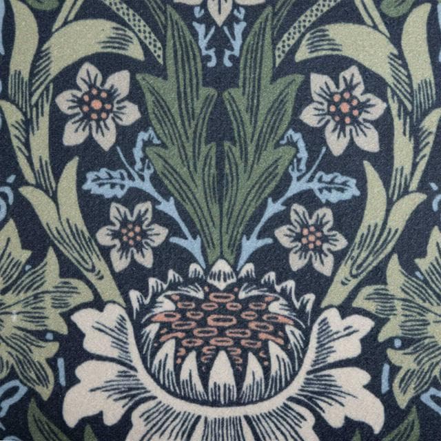 Habitat x Morris & Co. Sunflower Velvet Cushion - Navy - gallery image 2