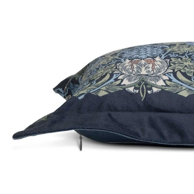 Habitat x Morris & Co. Sunflower Velvet Cushion - Navy - gallery image 5