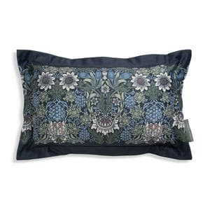 Habitat x Morris & Co. Sunflower Velvet Cushion - Navy