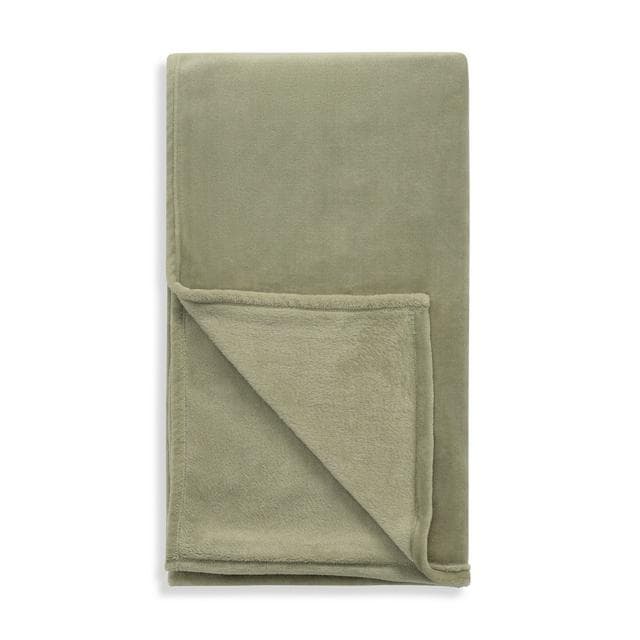Sainsburys's Home Sage Fleece throw 125x150 - gallery image 1