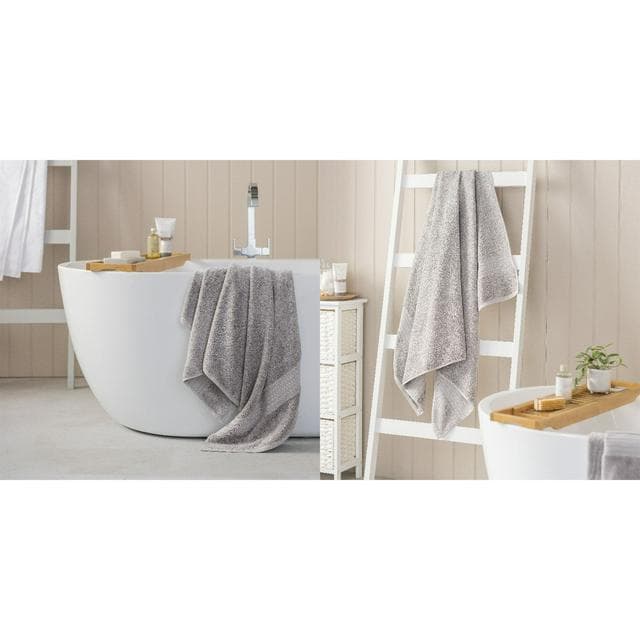 Habitat Egyptian Cotton Bath Towel or Sheet - Silver - gallery image 3