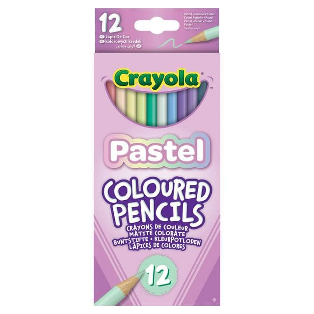 Crayola Pack of 12 Pastel Coloured Pencils - gallery image 1