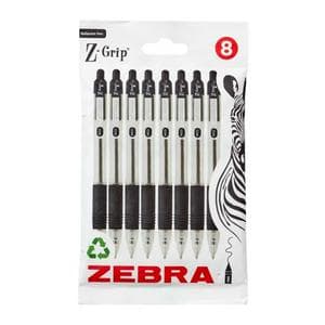 Zebra Z Grip Black Ink Ballpoint Pen - Pack of 8