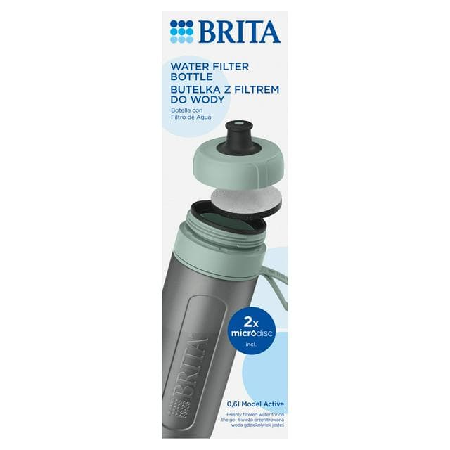 BRITA Sports Water Filter Bottle Model Active - Dark Green - 600ml - gallery image 1