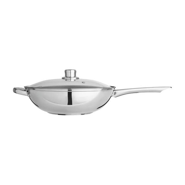 Sainsbury's Home 28cm Stainless Steel Wok - gallery image 1