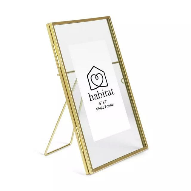 Habitat Skinny Metal Easel Picture Frame - Gold - 21x17cm - gallery image 3