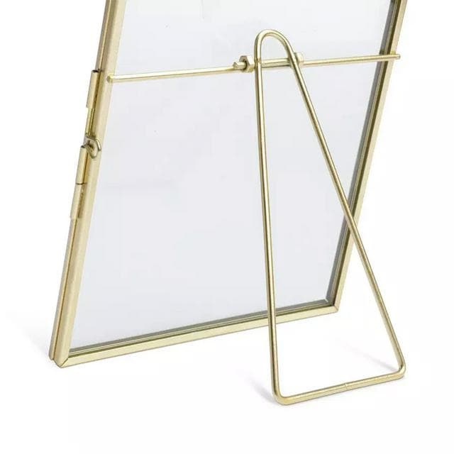 Habitat Skinny Metal Easel Picture Frame - Gold - 21x17cm - gallery image 5