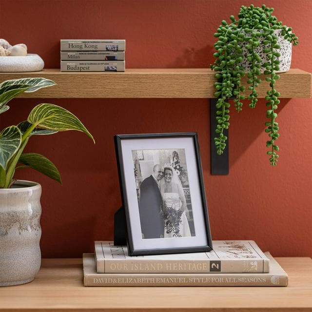 Habitat Skinny Metal Picture Frame - Black - 19x14cm - gallery image 2