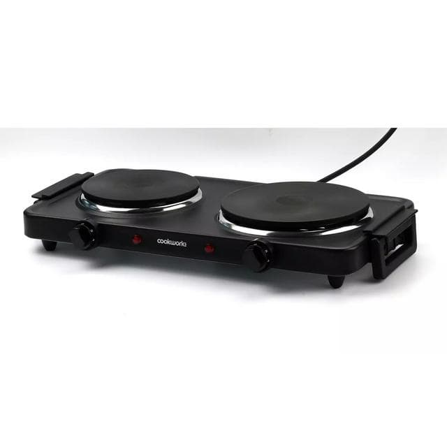 Cookworks 2500W Table Top Double Hotplate Hob - gallery image 2