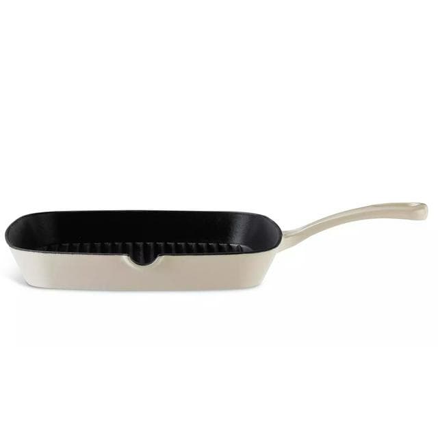 Habitat 23cm Cast Iron Griddle Pan - Cream - gallery image 1
