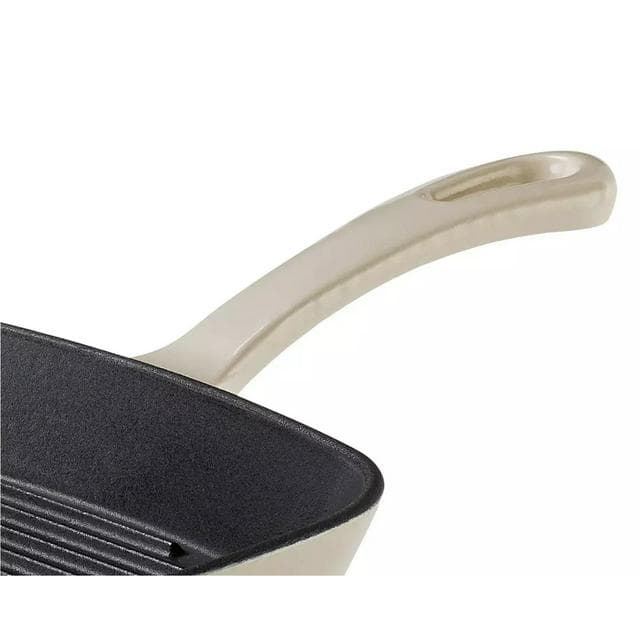 Habitat 23cm Cast Iron Griddle Pan - Cream - gallery image 4