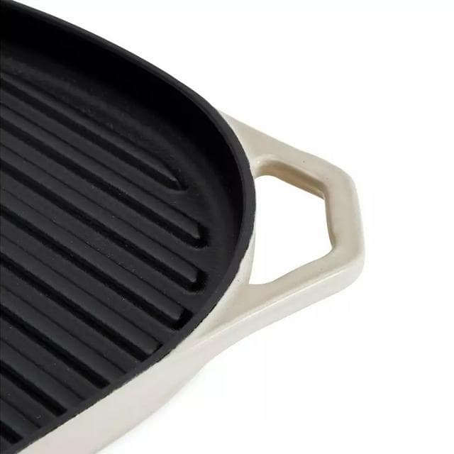 Habitat Large Cast Iron Grill Pan - Cream - gallery image 3