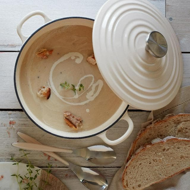 Habitat 3.3 Litre Cast Iron Casserole Dish - Cream - gallery image 2